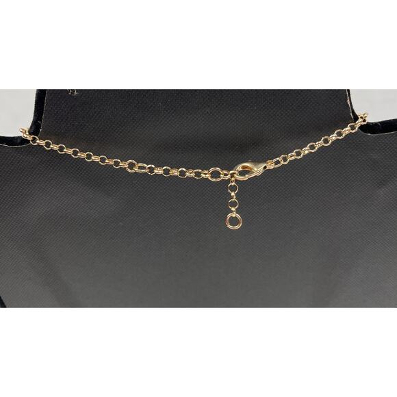 Mia Collection Goldtone Necklace and Earrings Jewelry Set Burgundy Pendant 9 in - Picture 6 of 11